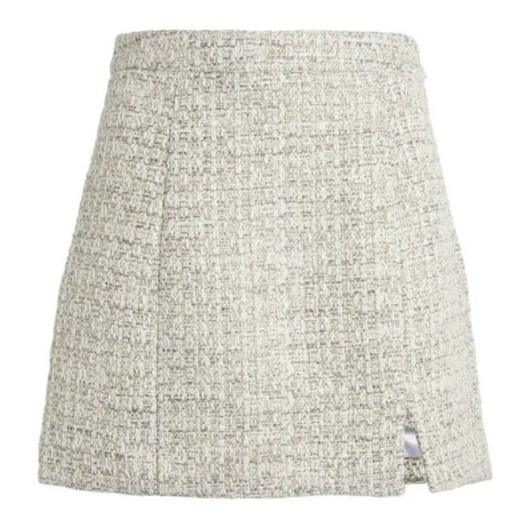 Paige 💋 Tweed Molly Mini Skirt \\ Ecru/Gold // Size 4 - Picture 1 of 16